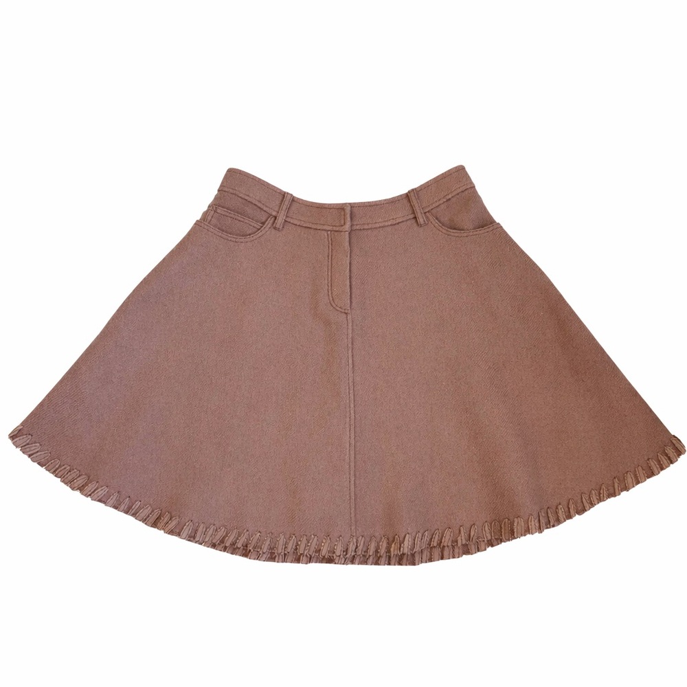 Authentic F/W 2005 miu miu flare beige skirt